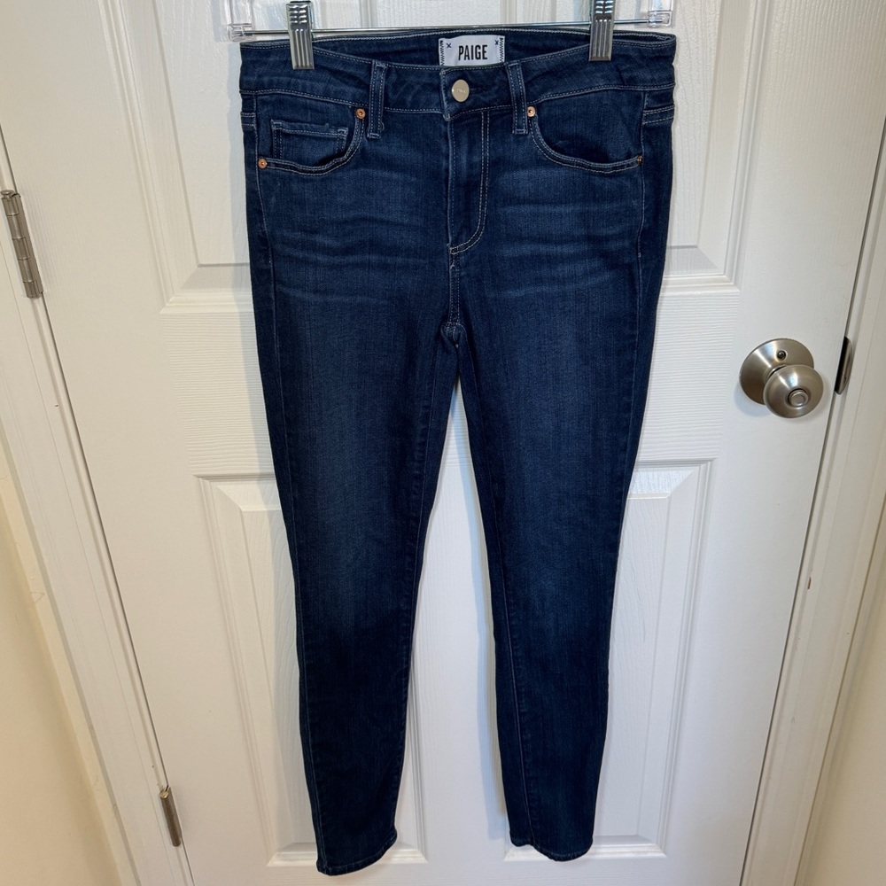 Flash Sale- Paige Dark Blue Ankle & Cropped Jeans